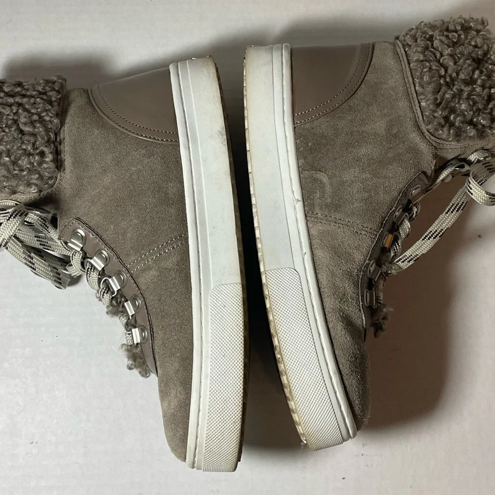Sam Edelman Shearling Leather/Faux Sneakers Size 6.5 - Picture 8 of 8